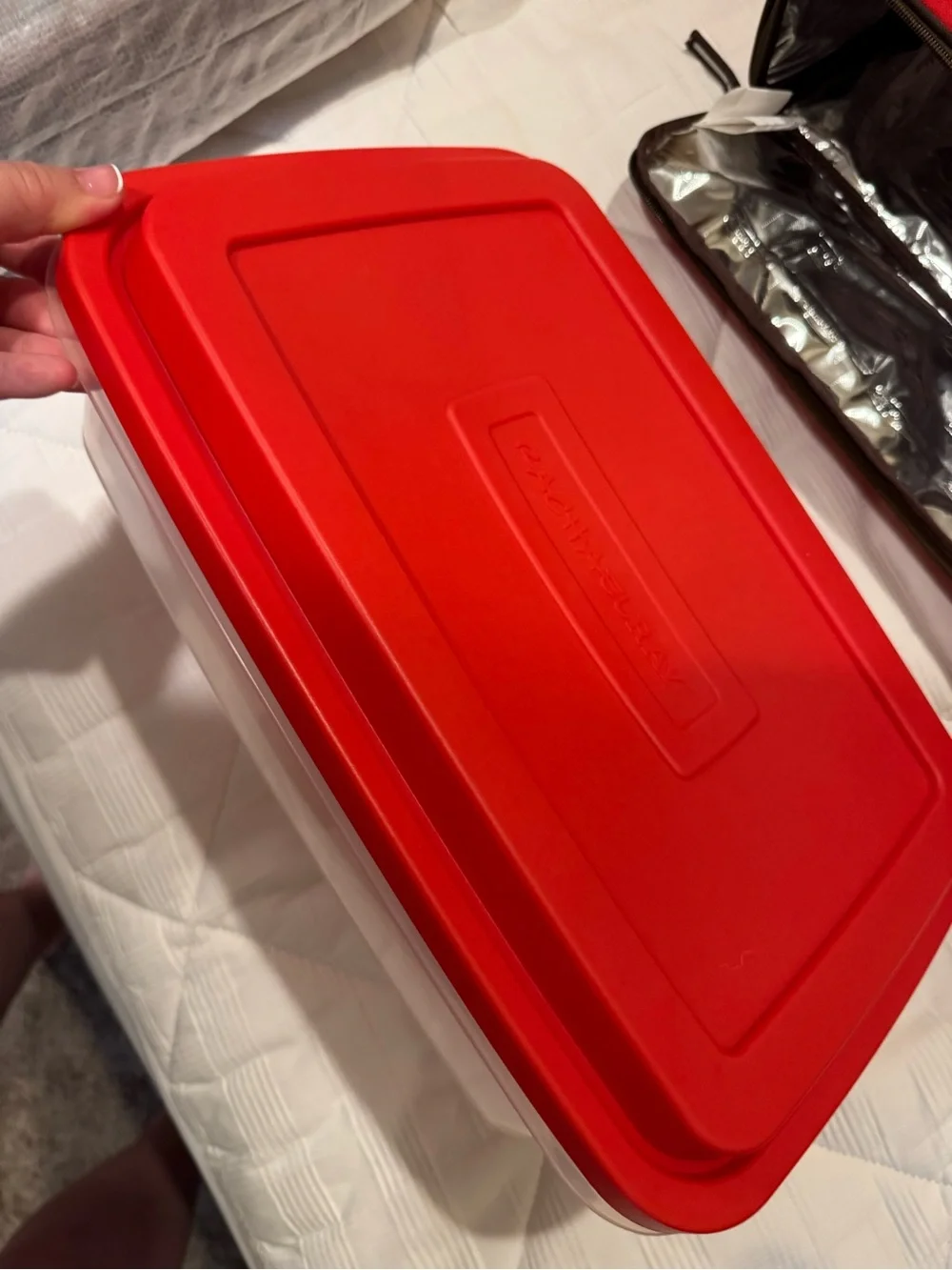 Rachael Ray Foodtastic Party Box 5-Piece Insulated Travel Tote Set - Red